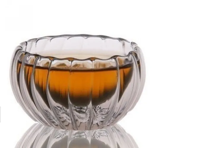 4 개/몫 50ml 고온 내열 유리 소재 호박 차 컵 OL 0089