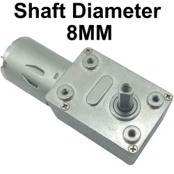 Micro Low Speed Electric DC Worm Geared Motor High Torque 6V 12V 24V 8MM Shaft Motor In DC Motor Self Locking Adjustable Speed