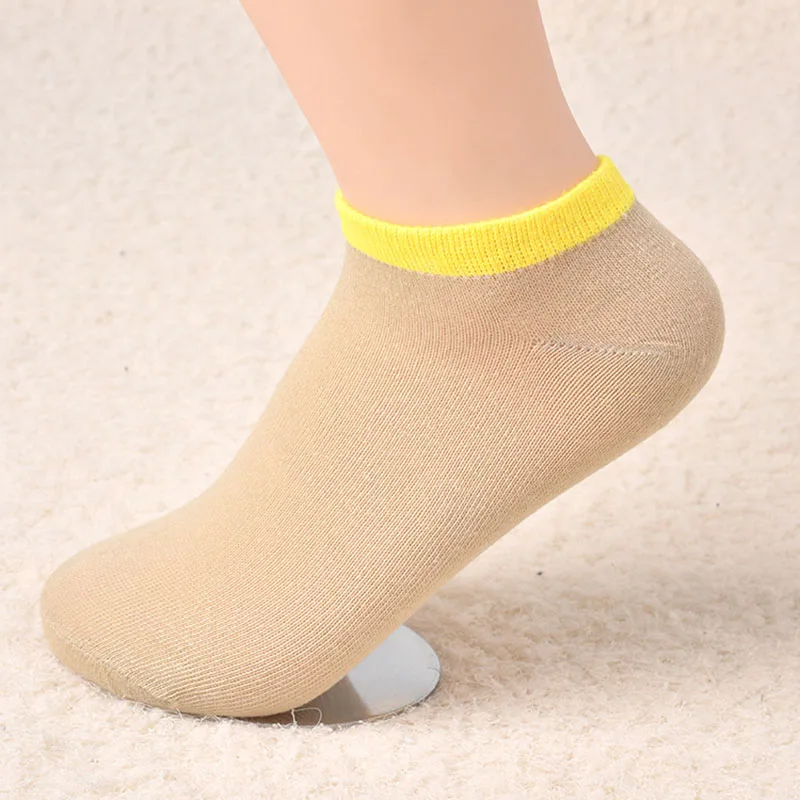 5 Pairs of Women's Socks Girl Female Lady Short Cotton Socks Candy Solid Color Ankle Sox Low Cut Boat Art All-match Socks Meias