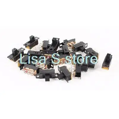 20 Pcs SS-23D32-G6 6 Solder Lug Pin 3 Position ON/OFF/ON DPDT Vertical Slide Switch