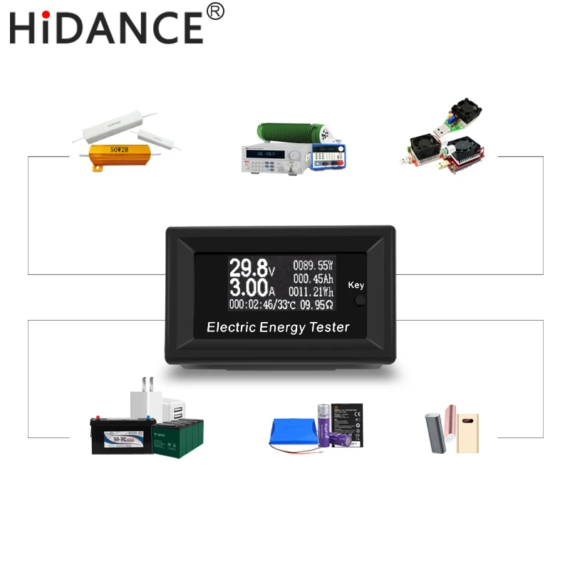 DC 150V/20A 3KW digital voltmeter ammeter power supply voltage meters detector wattmeter volt current capacity tester indicator