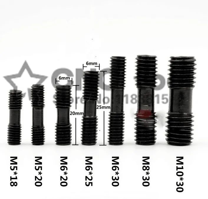 Free shipping 10pcs Clamp Screw ML0520/ML0620/ML0625/ML0630/ML0830/ML0835/ML1030 CNC lathe Turning Tool Spare Screw Double screw