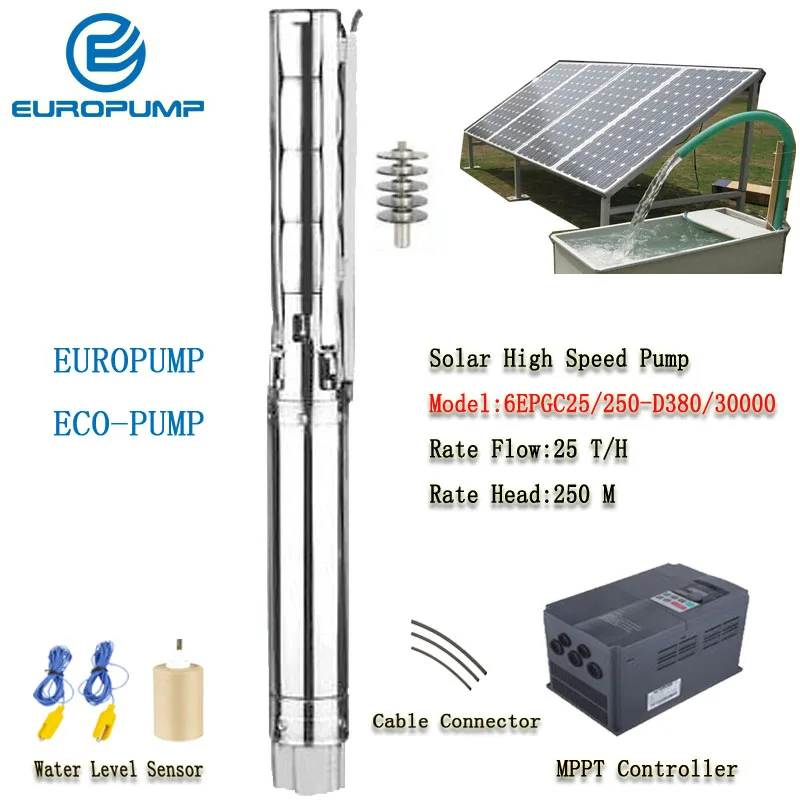 EUROPUMP Solar Pump High Power 6Inch 40HP outlet 4