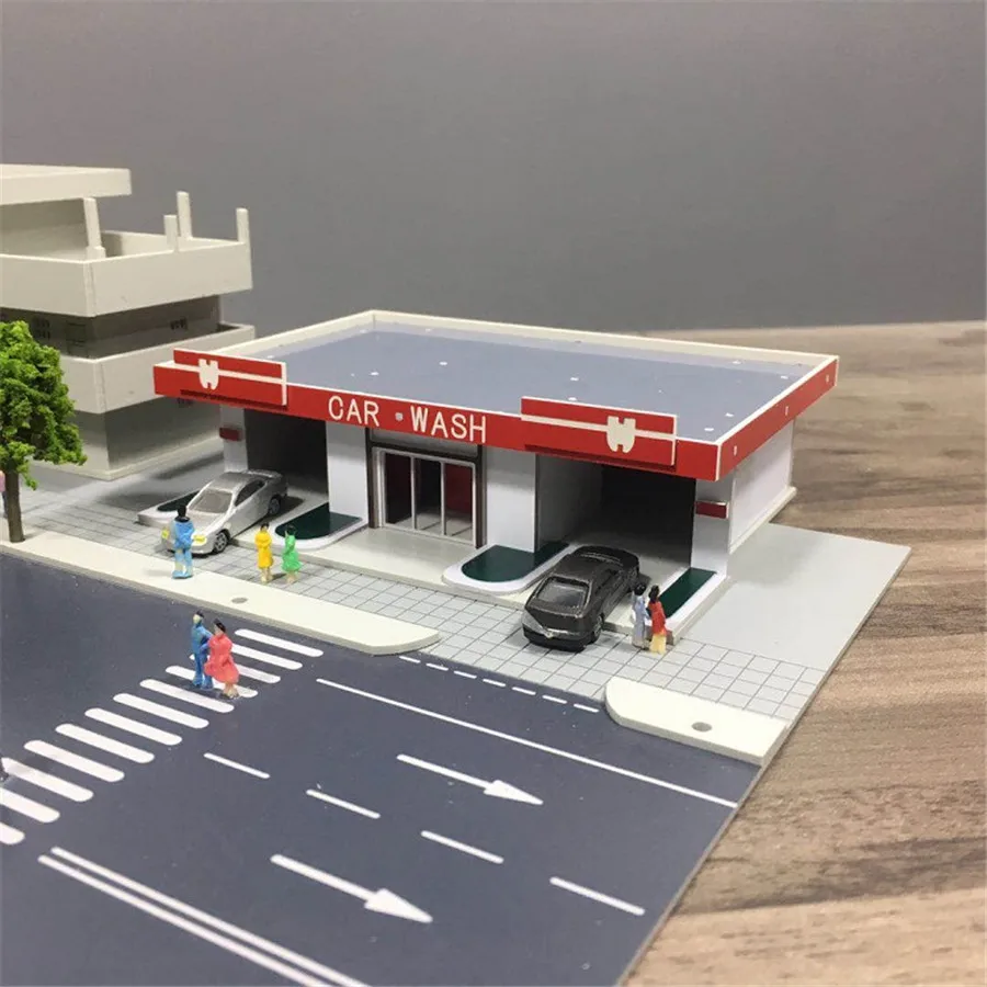 

1/150 Architectural Scene Model Train Station Scene Model Car Wash Shop Hard Plastic Assembly Mold For N Train Layout