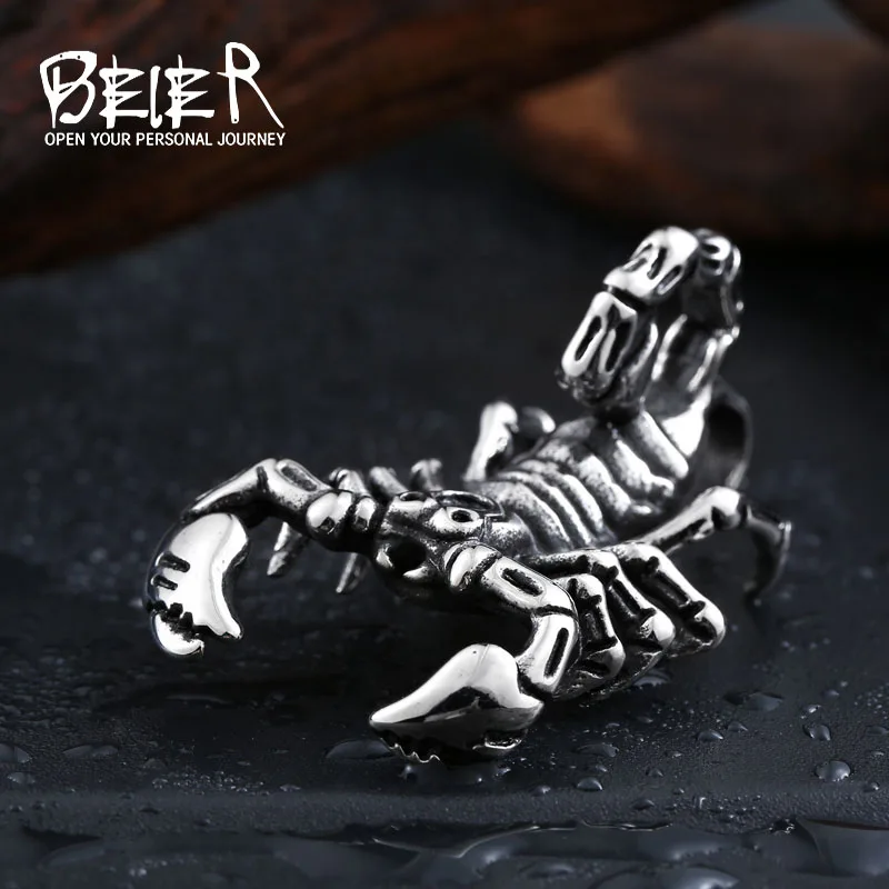 Beier new store 316L Stainless Steel pendant necklace  Animal Scorpion Pendant   jewelry LLBP8-134P