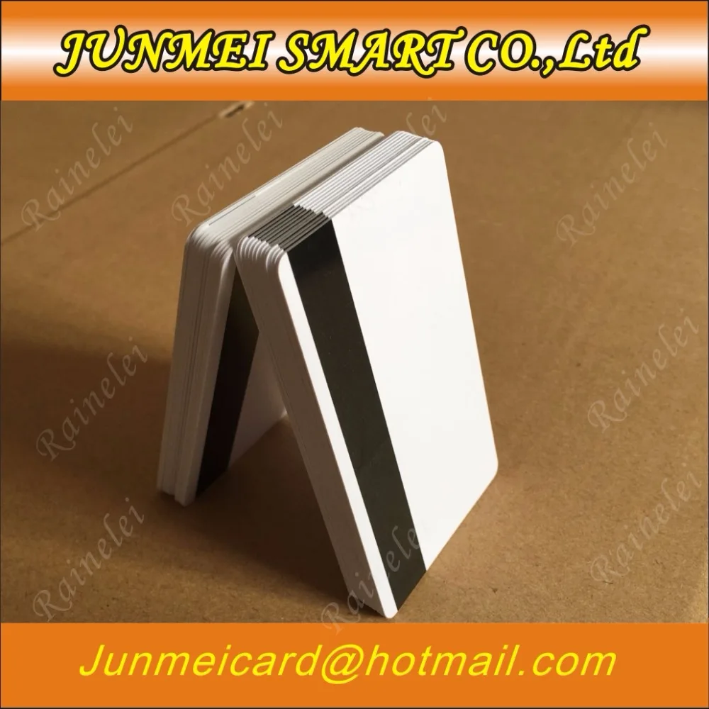 100 قطعة من البلاستيك فارغة بطاقة الشريط المغناطيسي هيكو 2750 OE 3 المسار البطاقة البلاستيكية 30Mil البطاقة المغناطيسية مع للطباعة للطابعة بطاقة #4