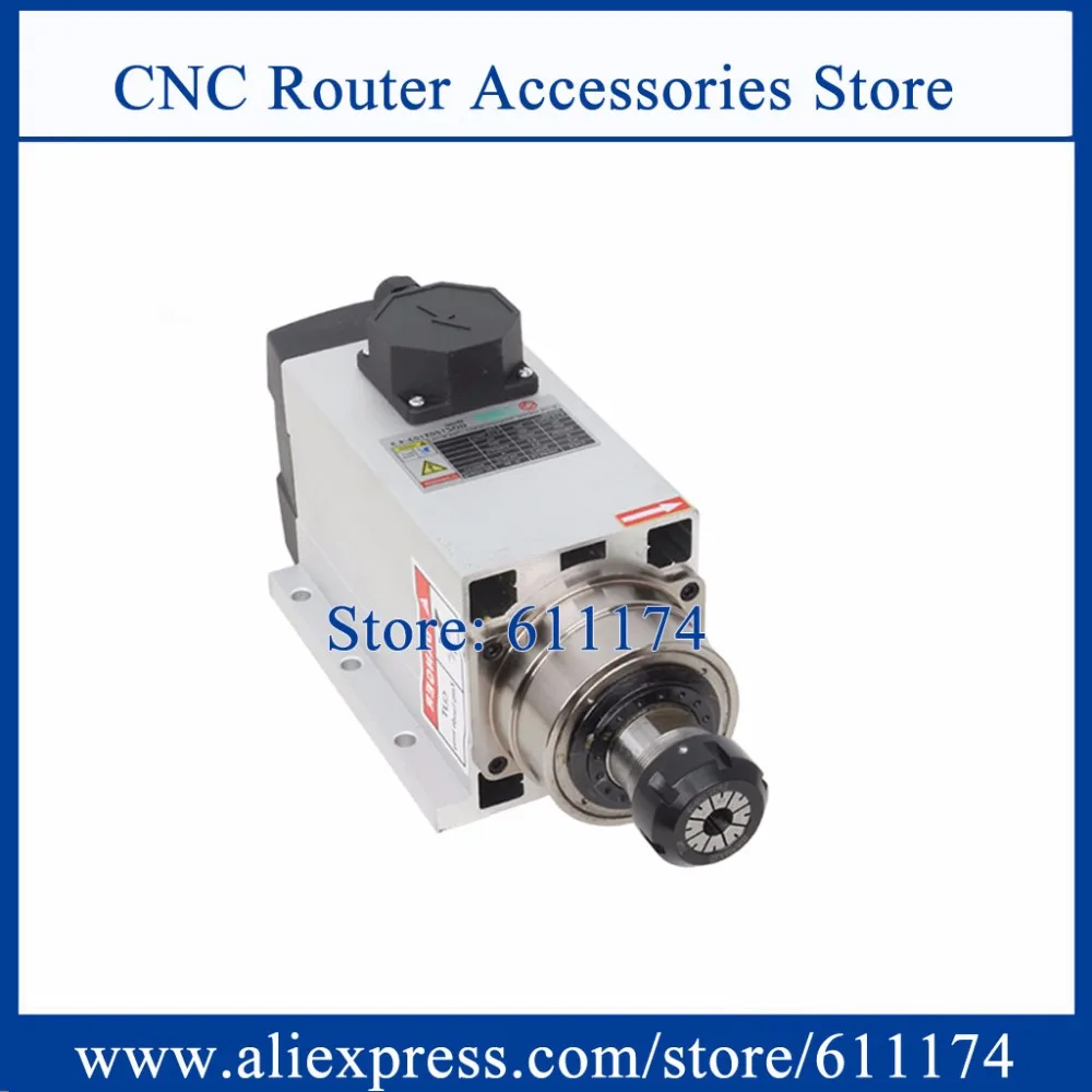 

GDZ120x103-4.5 Air Cooled 4.5kw ER32 18000RPM Spindle Motor AC220V/AC380V Flange Square Shape With 4 Ceramic Beairng