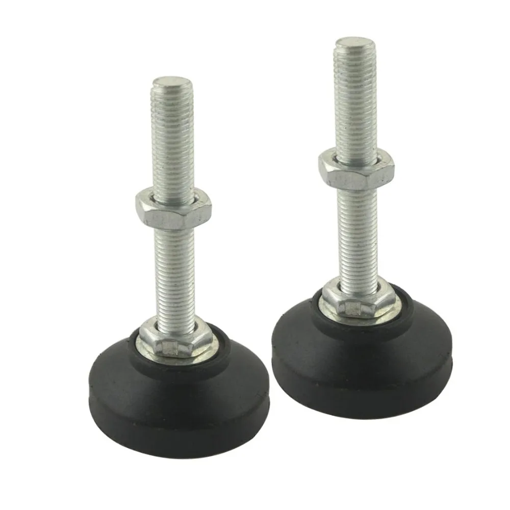 

2pcs M16x100mm Adjustable Foot Cups Reinforced Nylon Base 80mm Diameter Articulated Feet M16 Thread Leveling Foot