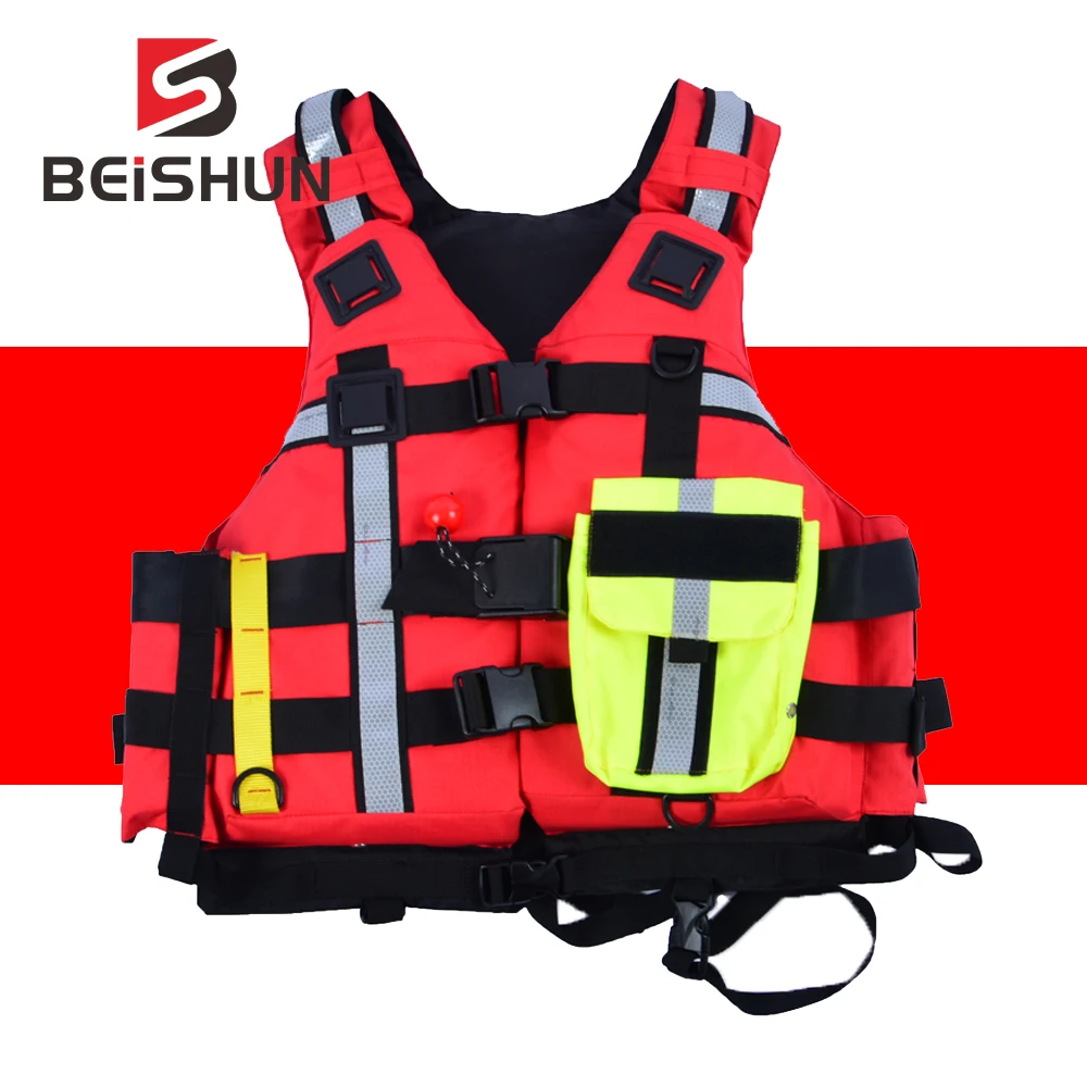 CE Certification Custom Swimming Boating Drifting Life Vest Water Sports Man Rescue Jacket Polyester Adult Life Vest Jacket