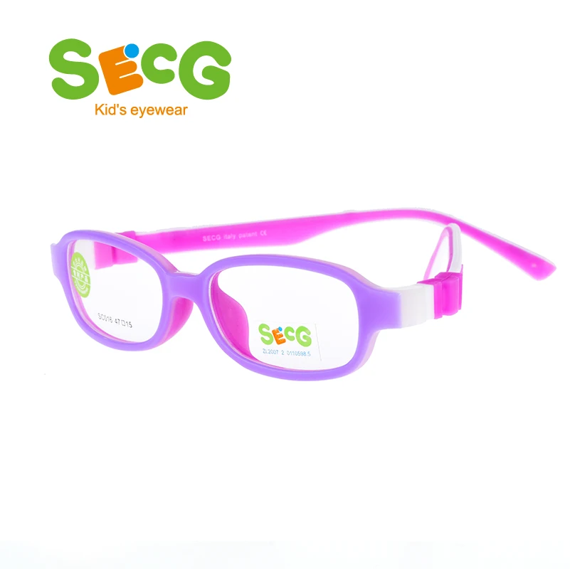 SECG Ultralight Soft Kids Frame Optical Glasses Frame Detachable Children Hyperopia Myopia Glasses Rubber Silicone Spectacles