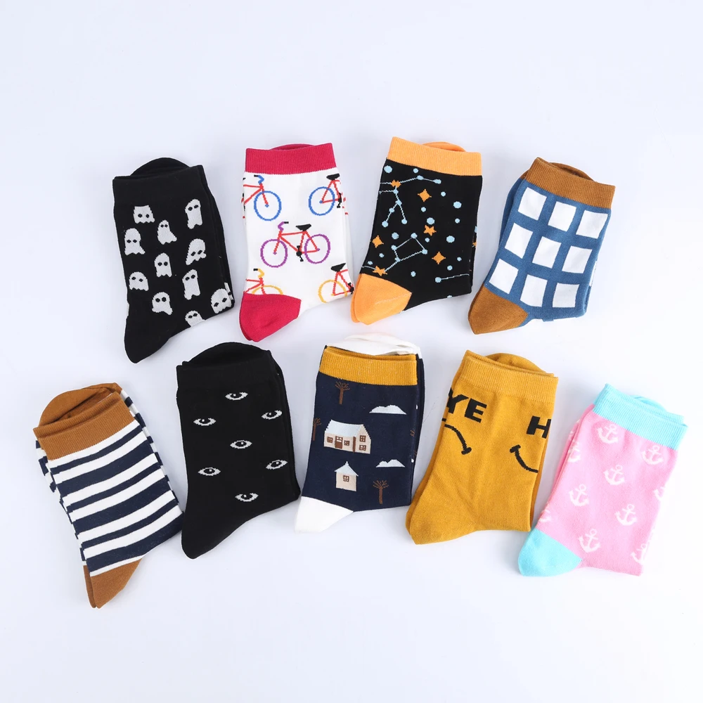 Modeager 75% Baumwolle Japanischen Gemusterten Meerjungfrau Alien Raum Planeten Lustige Frauen Socken Neuheit Kühle Socken Weihnachten geschenk für Mädchen