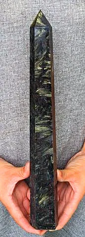 

300mm Natural astrophyllite Quartz Obelisk Crystal Wand Point Healing