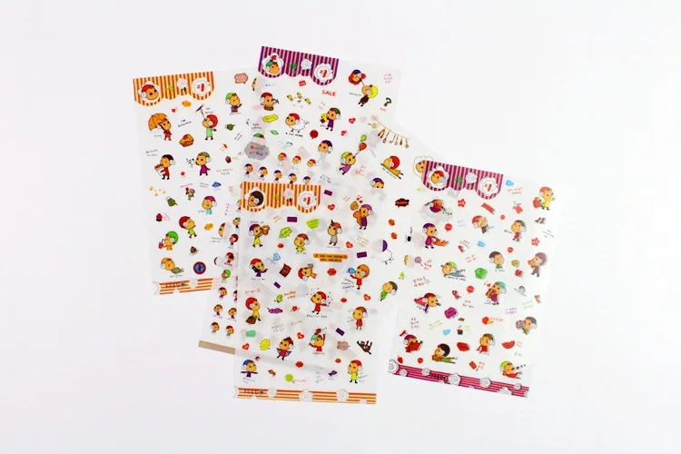 6pcs Variety girl Sticker Organizer Calendar Diary Book Planner for DIY Scrapbooking Decoration Diary Sticker papeleria