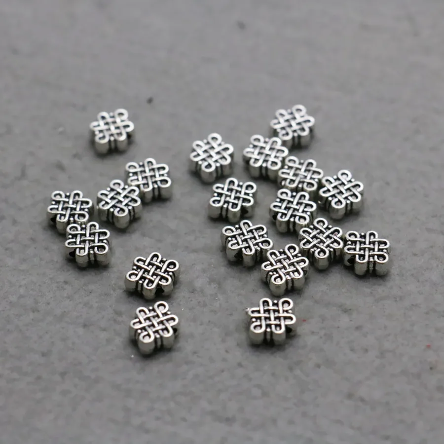 5PCS Hot Wholesale Boutique Chinese Knot Metal Fittings For Accessory DIY Findings Alloy Separate Components 8*10mm Hardware