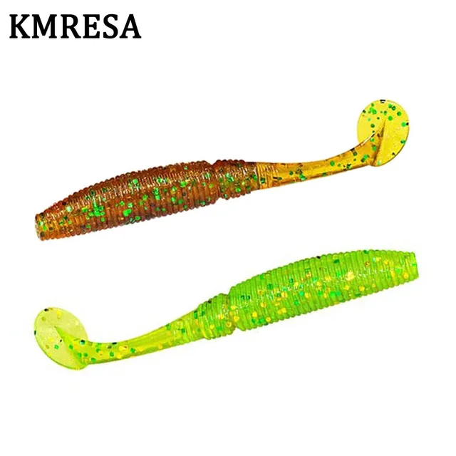 KMRESA 15szt Wobbler Jigging 5cm 1g Przynęta wędkarska Miękki robak Krewetka Jerkbait Ryba Ocean Rock przynęta bass miękki zapach rybny miękka przynęta