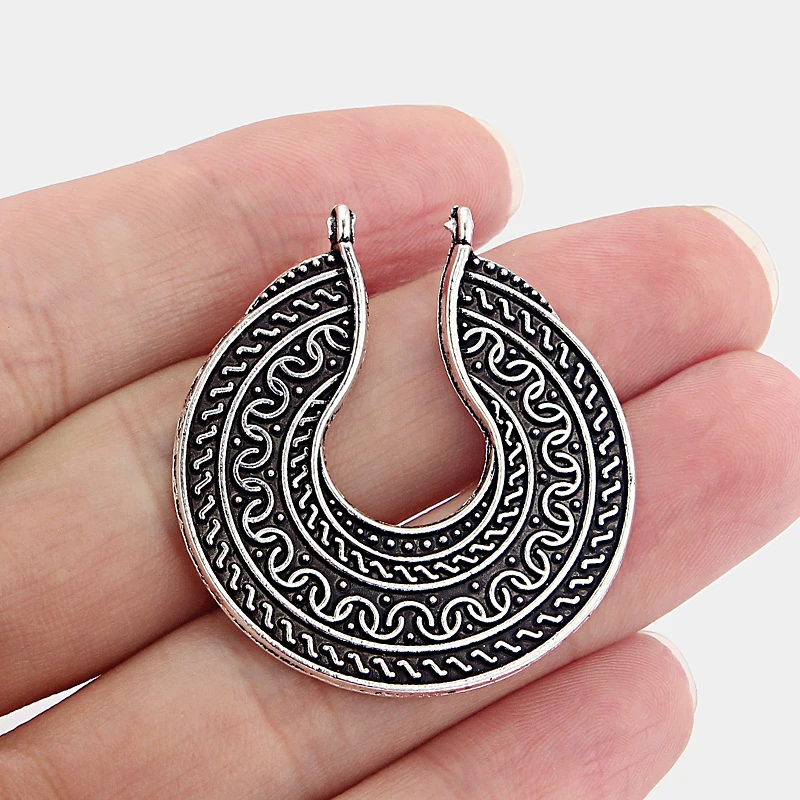 

6pcs Ethnic Hippy Boho Earring Charm Pendant DIY Jewellery Finding 40*36.5mm