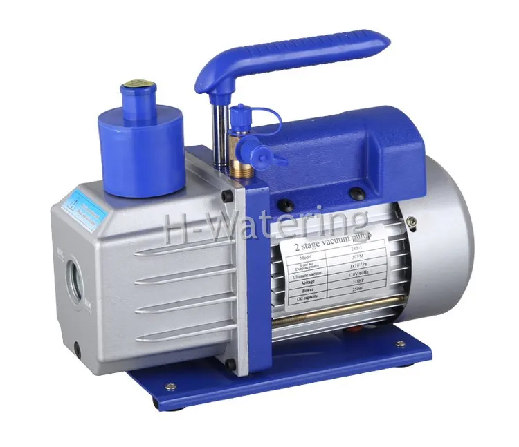 Double Stage 0.3pa 2.5 CFM Refrigeration Rotary Vane Vacuum Pump 220V/110V HVAC AC Air tool R410a R134 R22