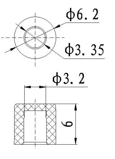 100Pcs Tactile Push Button Switch Cap 6mm Applies to 6*6 Self-locking Switch Button Cap