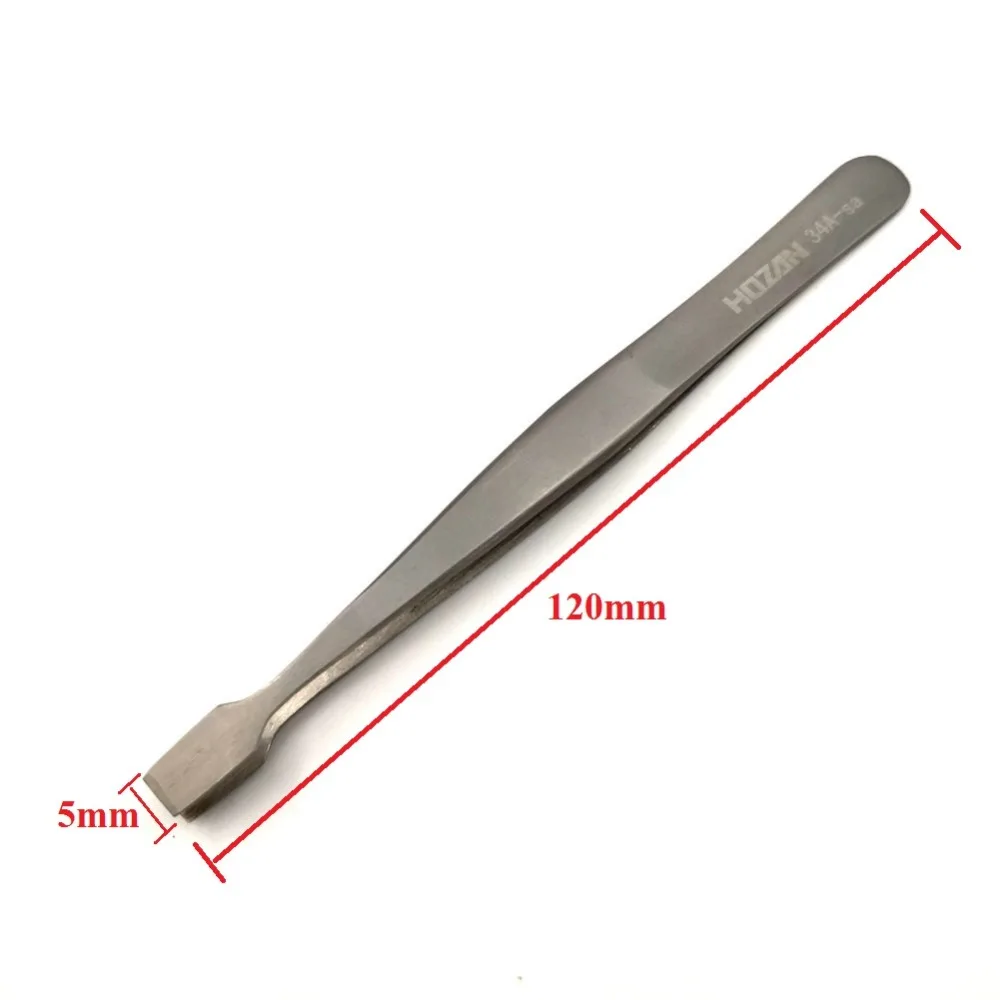 34A-SA Flat Wide Tweezers for Laboratory Medical Clamping Stamp Electronic Industry Tools