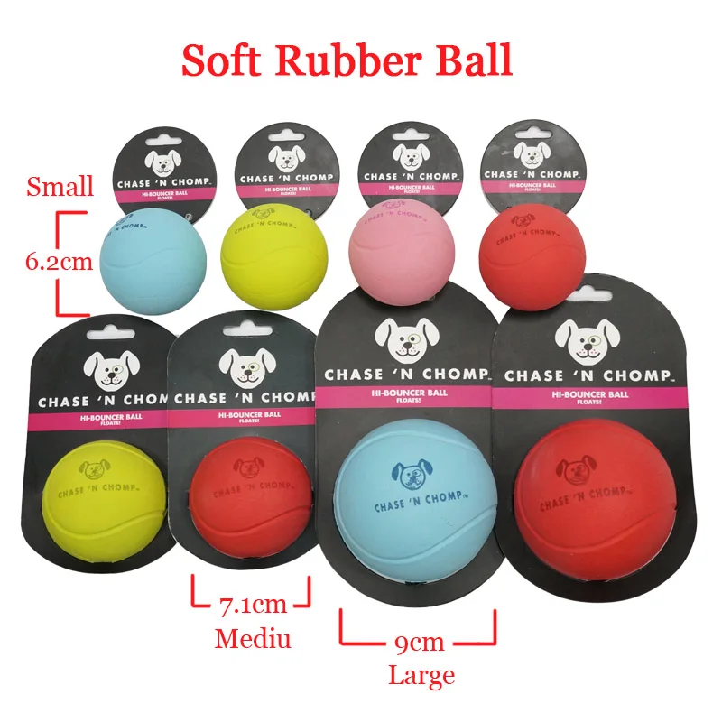 CAITEC Dog Toys Soft Rubbber Bouncing Ball Floatable Pet Toys Best for Tossing Chasing Suitable for Small to Large Dogs 3 Sizes