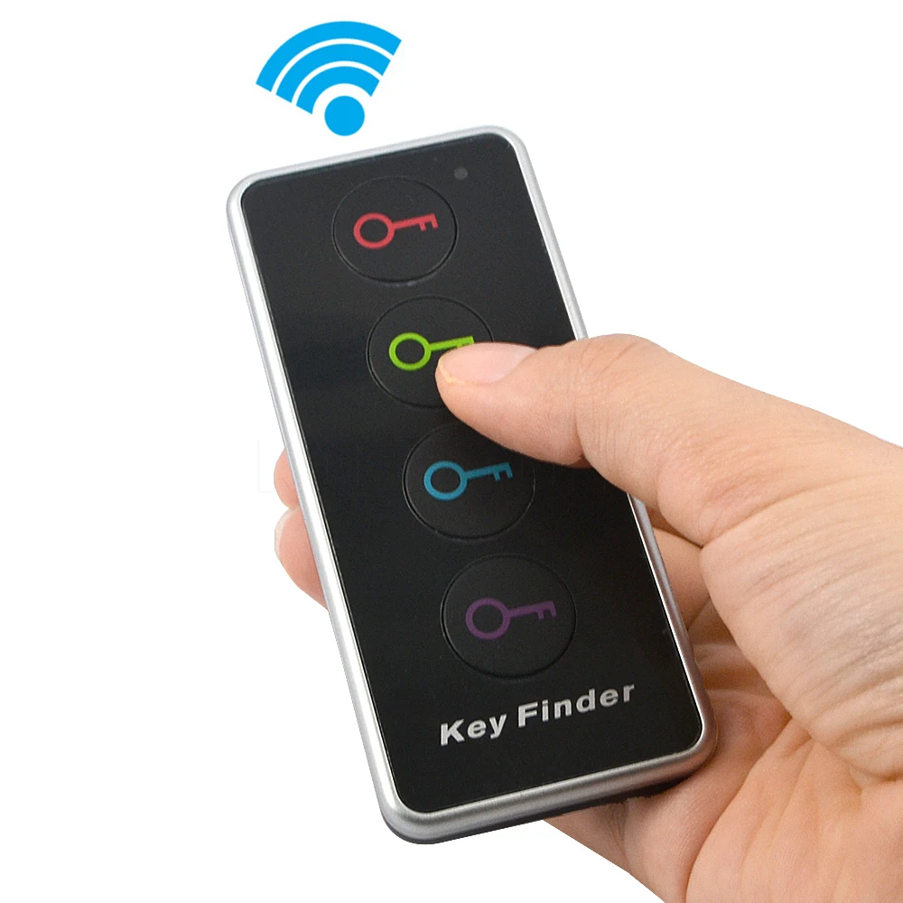 Kebidu 1ถึง4 Wireless Key Finder Key Locator 4ตัวรับสัญญาณ1 Dock Station Alarmระบบรักษาความปลอดภัยบ้านไฟฉายLed