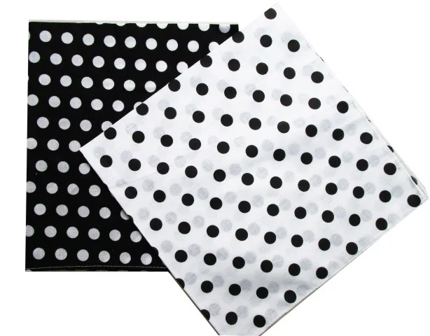 Free Shipping 2021 New Fashion Cotton Black White Polka Dot Bandanas Headwear/Hair Band Scarf For Women/Mens Girl /Boys Kids