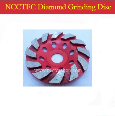 4'' NCCTEC Diamond grinding CUP wheel | 100mm turbo Concrete granite grind disk | thick big high segments more durable