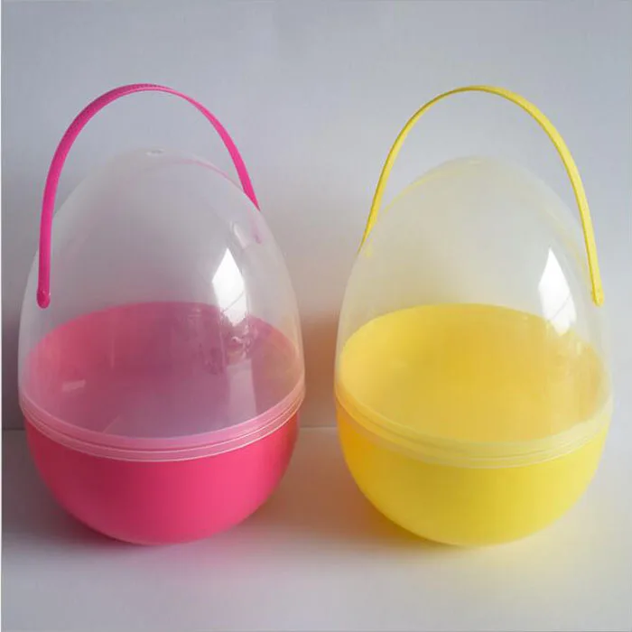 2pcs/4pcs 18*25cm Huge Plastic Easter Egg Gift Egg Plastic Candy boxes Baby Shower Christmas Decoration Box