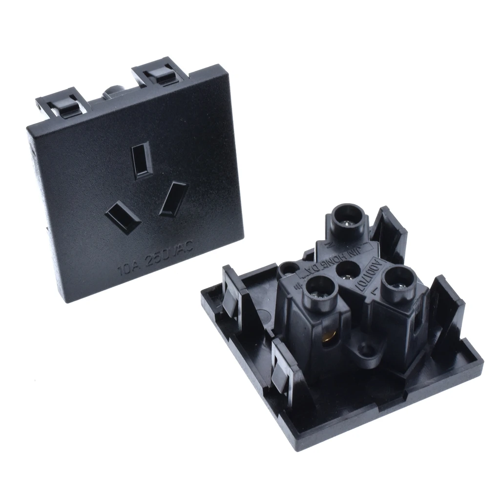 AC Power Socket Australian Type 10A Type I Power Outlet For China For PDU Cabinet Wall Self-assembly New Zealand