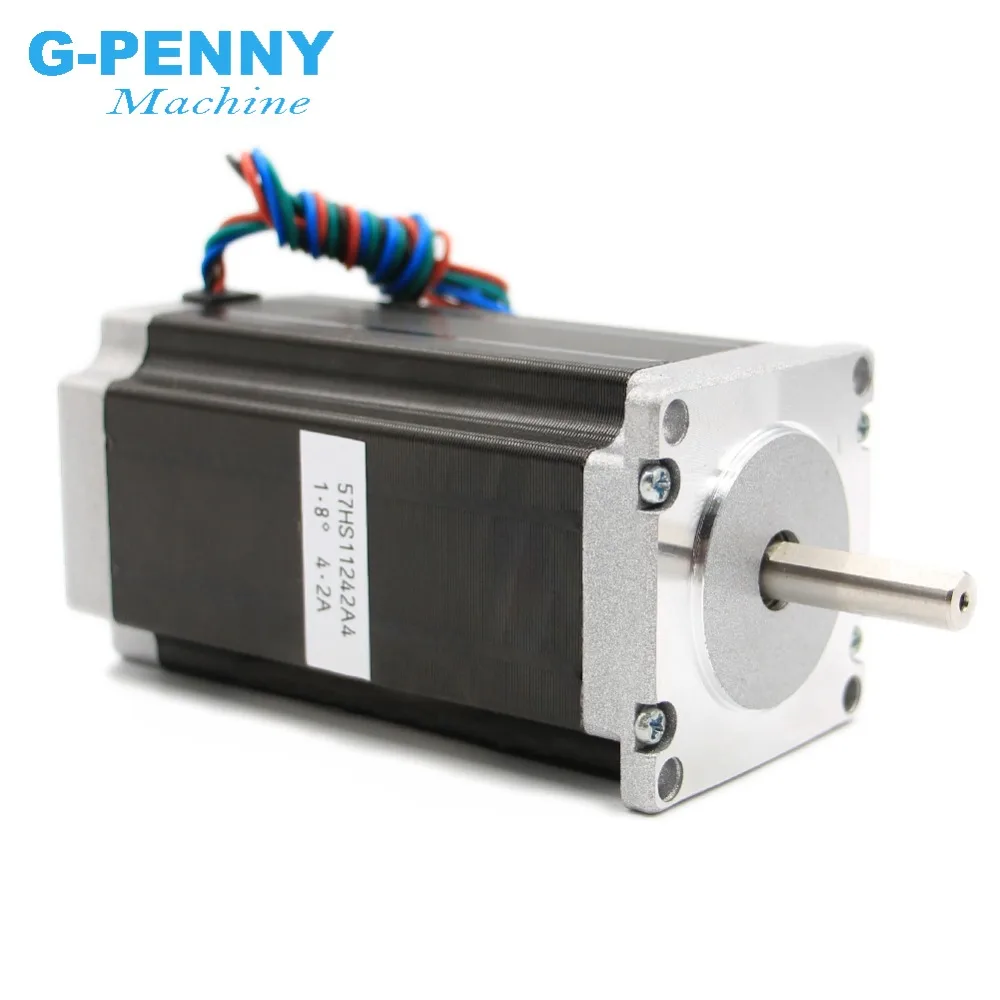 New arrival Nema23 stepper motor 57x112mm 4.2A 3.2Nm D=8mm CNC stepping motor single shaft 457Oz-in For CNC machine, 3D printer