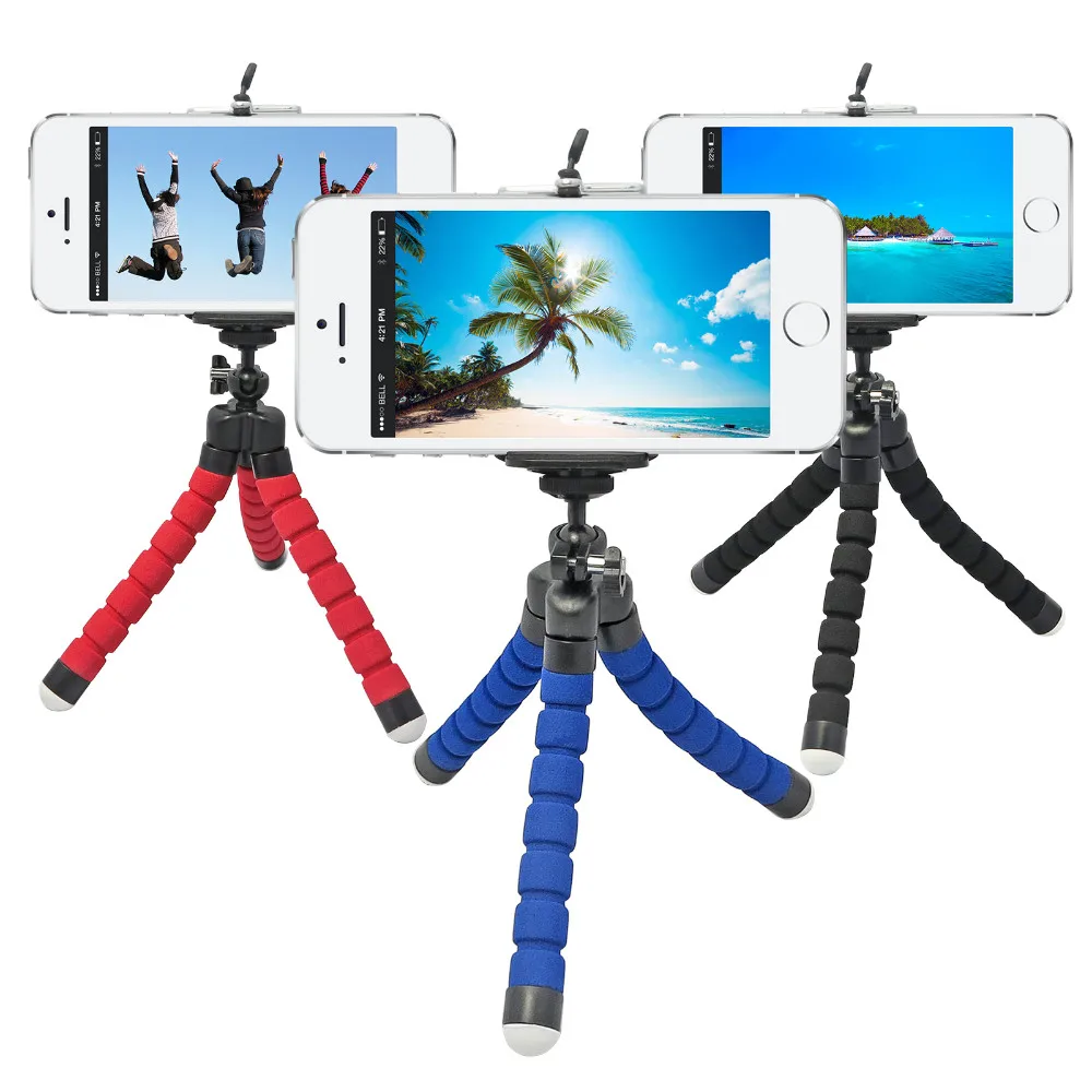 Flexible Tripod to Camera Tripod Head Tablet Mobile Phone Holder for iPhone 5s Stick Tripe Para Celular Video Tripod