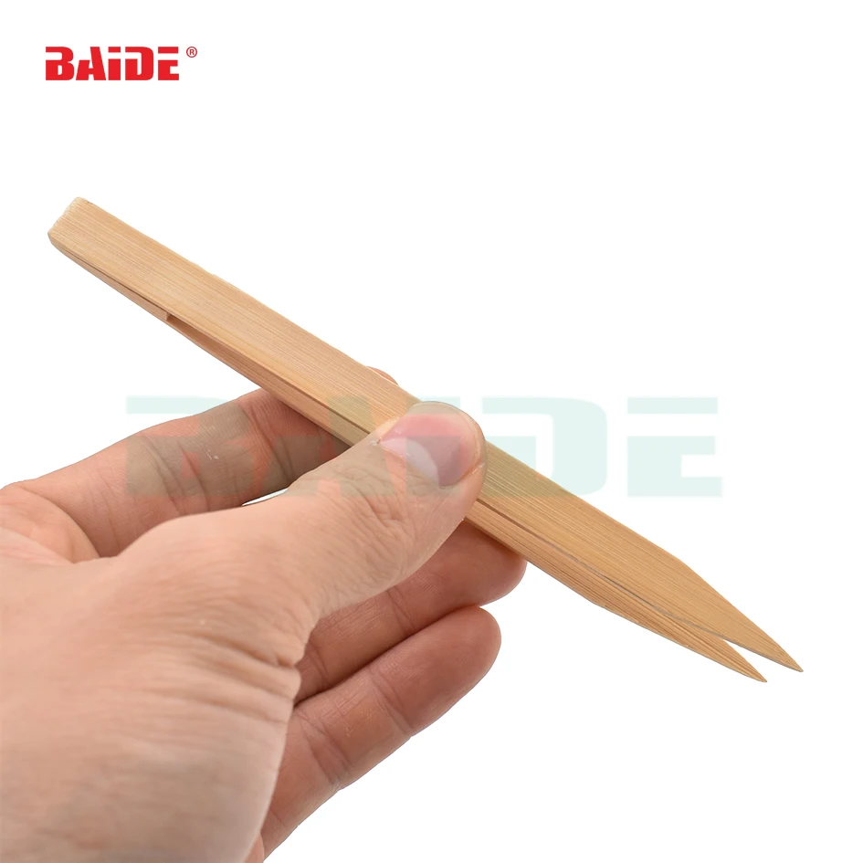 15cm Antistatic Dust-free Cuspidal Bamboo Pincette Straight Head Tweezers Nipper Electronics Tool for Phone Repair 1000pcs/lot