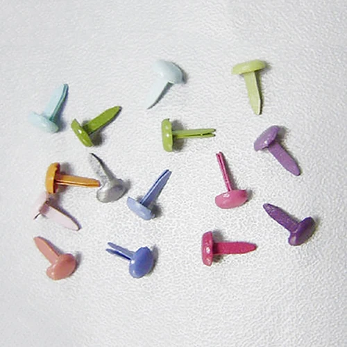 100Pcs Mixed Color Scrapbooking Card Making Craft DIY Round Mini Iron Brads ！