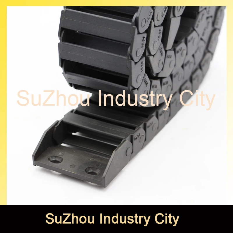 Series 15 x 15mm 20mm 30mm 40mm 50mm length L1000mm Plastic Cable Drag Chain Wire Carrier with end connectors plastic towline !