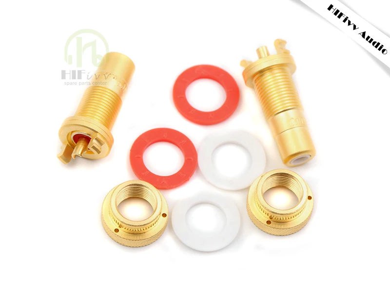 CMC 805-2.5f RCA Socket HIFI Audio Amplifier Connector Of Speaker Socket Copper Gold Plated RCA Connector