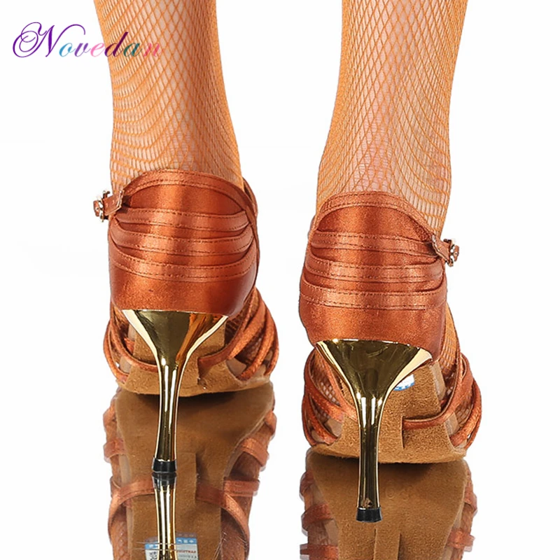 Women Professional Latin Salsa Dance Shoes Tango Ballroom Samba Dance Shoes Ladies High Heels Soft Dancing Shoes 5cm/6cm/7cm/8cm