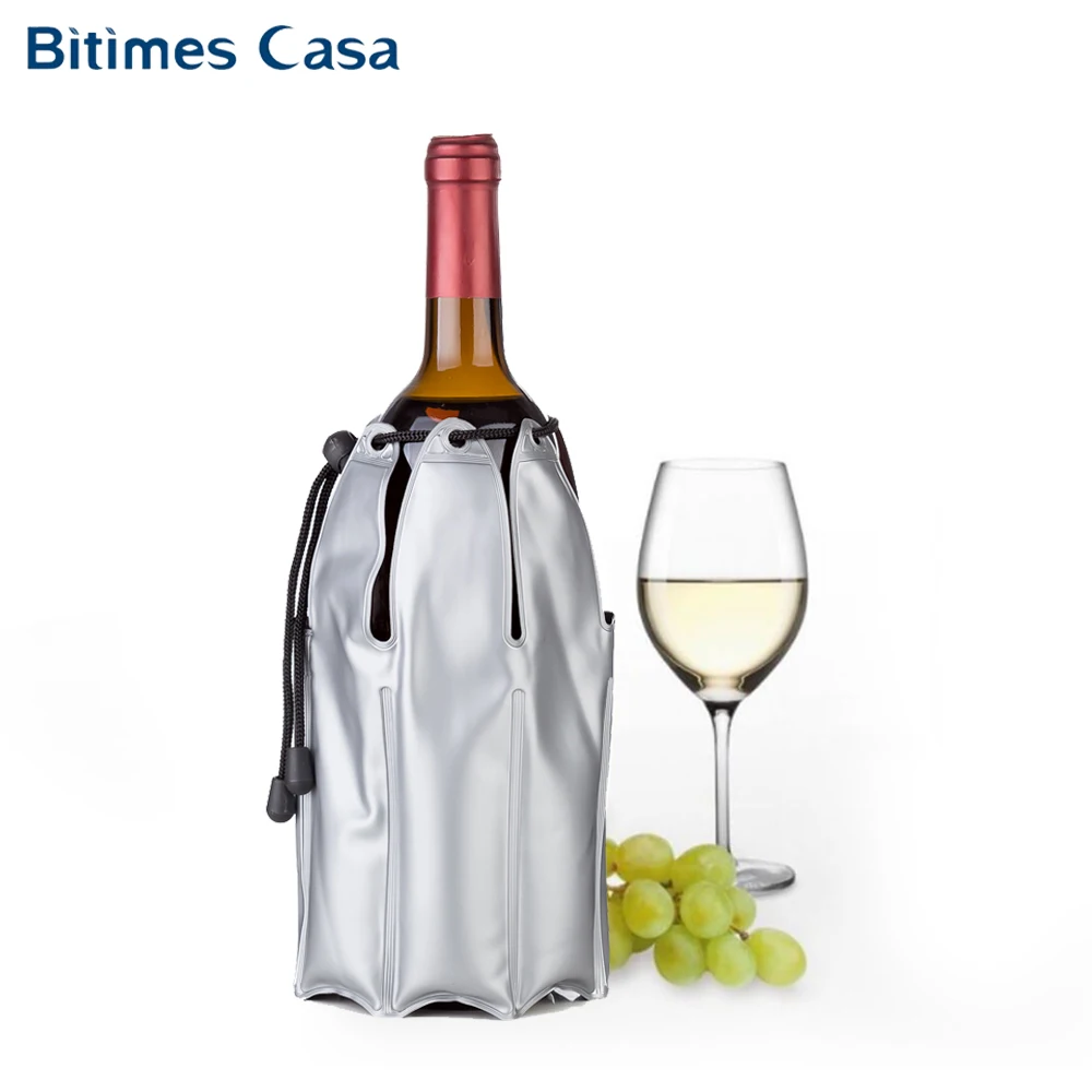 

Sleeve Pvc Wine Champagne Cooler Bag With Adjust Rope Substantial Cold Gel 6 Branch Outdoor Picnic Beer Champagne Wine Cooling