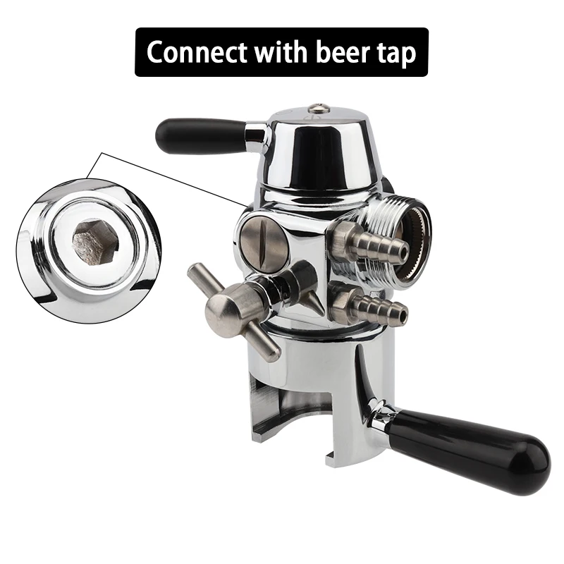 No-foam Beer Bottle Filling & Adjustable Beer Tap Professional Bottle Filler 2 In 1 Dispensing For Glass Bottle Bar Homebrewing