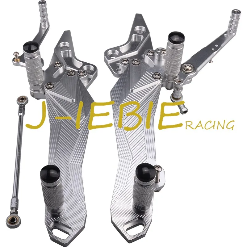 CNC Racing Rearset Adjustable Rear Sets Foot pegs Fit For Kawasaki Z800 2013 2014 2015 SILVER