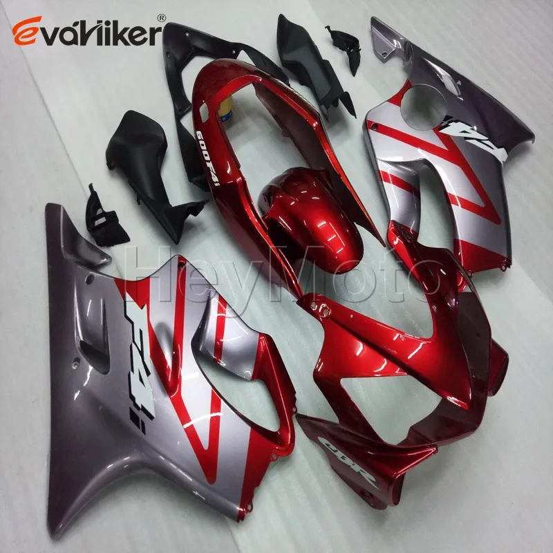 motorcycle Fairing hull for CBR600F4i 2004 2005 2006 2007 red silver CBR 600 F4i 04 05 06 07 motorcycle panels Injection mold