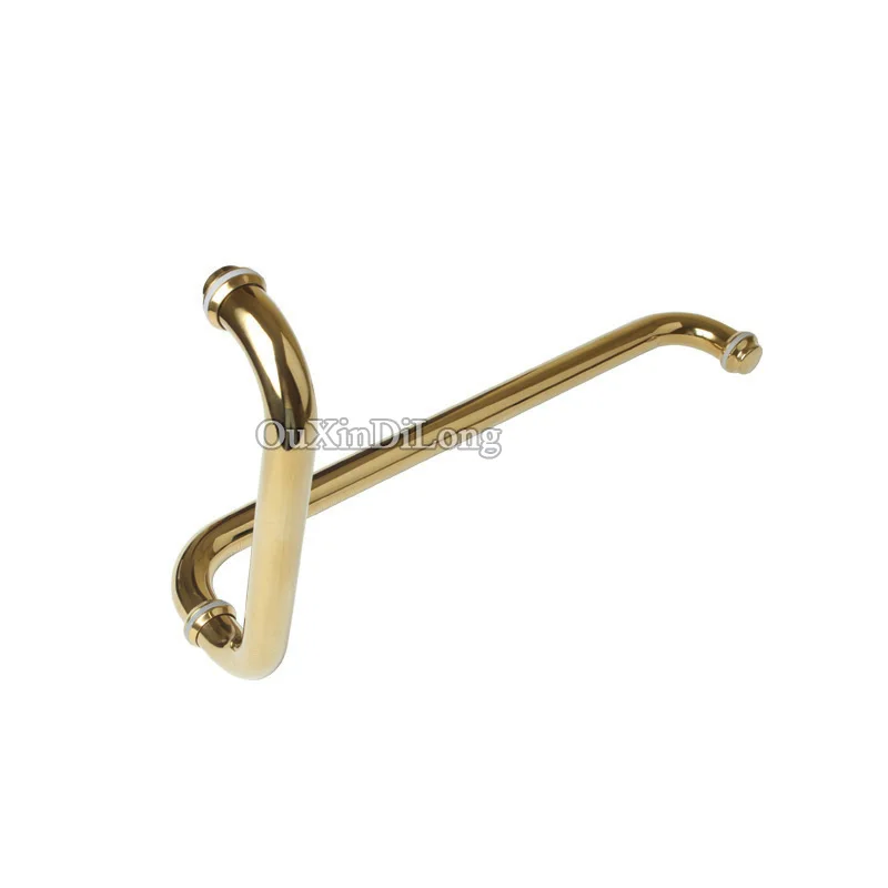 

Brand New L Shape Stainless Steel Frameless Shower Door Pull / Push Handles TOWEL BAR Gold/Rose Gold/Mirror/Brushed/Bronze