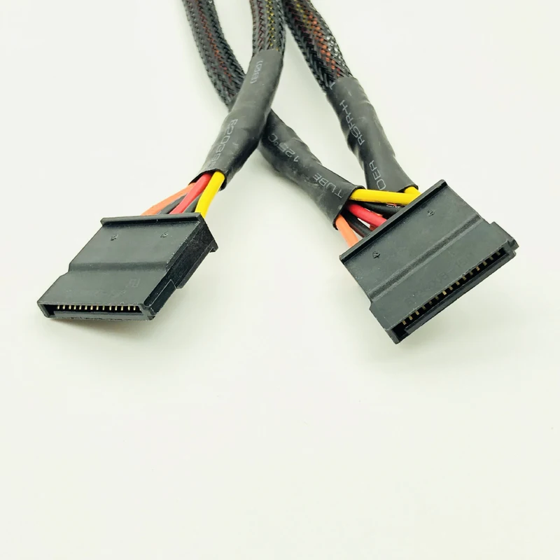 High Quality Black Sleeved 5Pin to 3*SATA Modular Power Supply Cables Adapter PSU SATA Power Cable for OCZ ZT/GreatWall 88CM NEW