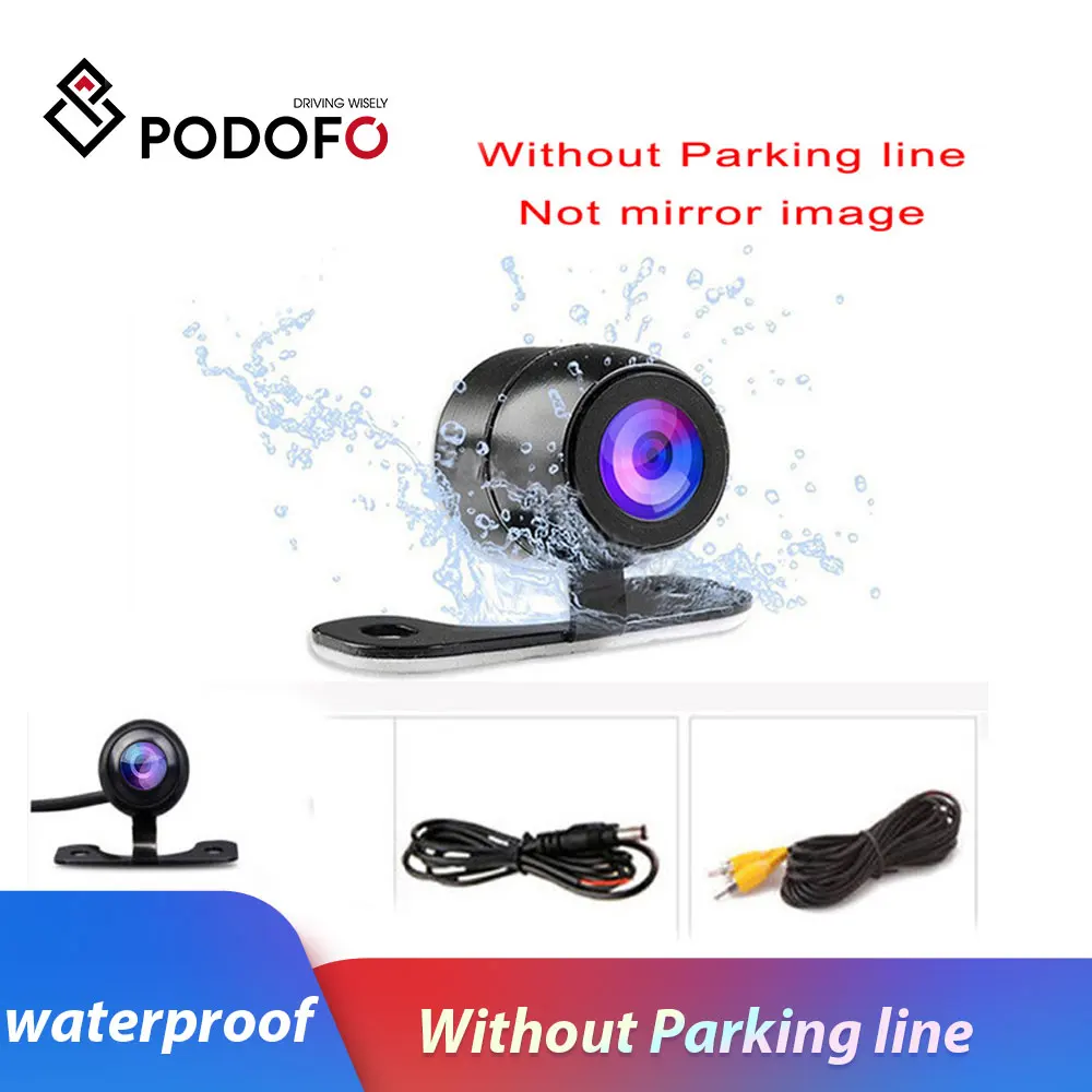 Podofo Auto CCD HD Car Backup Rear View Camera Rear Monitor Parking Assistance Waterproof Camera Reverse Or Front View Camera