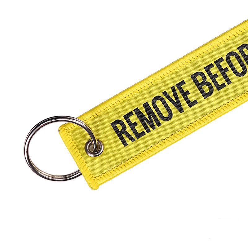 3PC Remove Before Flight Keychains for Aviation Gifts Jacqurad Woven customize keyring Special Luggage Tag Jewelry sleutelhanger