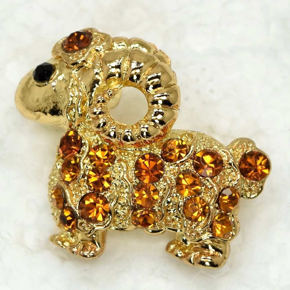 60pcs/lot Mixed Color (Can Notes Color) Wholesale Fashion Brooch Rhinestone Small Sheep Pin brooches Jewelry gift C102430