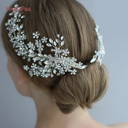 YouLaPan Luxury Crystal Bridal Headpiece Floral Wedding Hair Vine Clip Party Prom Hair Jewelry Brides Hair Accessories  HP253