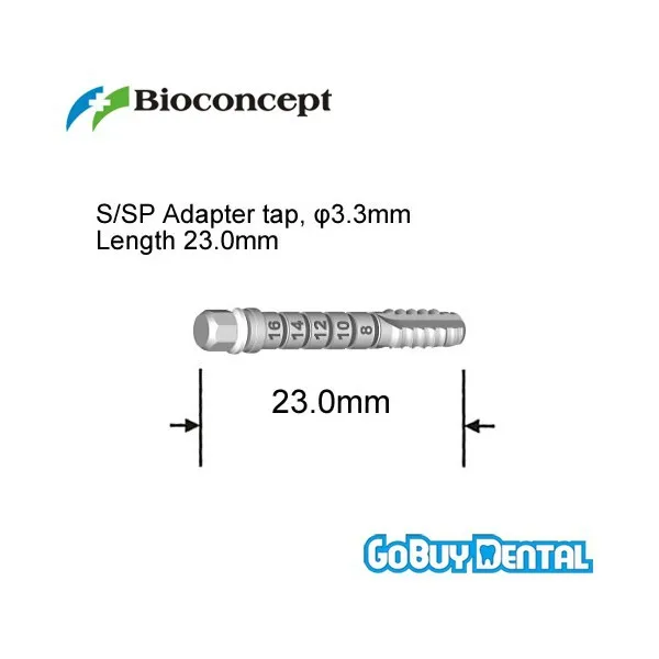 Straumann Compatible Dental Implant S/SP Adapter Tap, D3.3mm,L23.0mm 051260