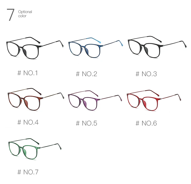 2024TR90 Brillen Rahmen Frauen Gläser Männer Gläser Rahmen Transparent Klare Linse Optische Brillen Oculos De Grau Feminino – Detail 4
