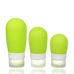 Mamadeira de silicone colorida com 38/60/80ml, recipiente cosmético para viagem, acessório de viagem, loção e xampu, novo, 2018