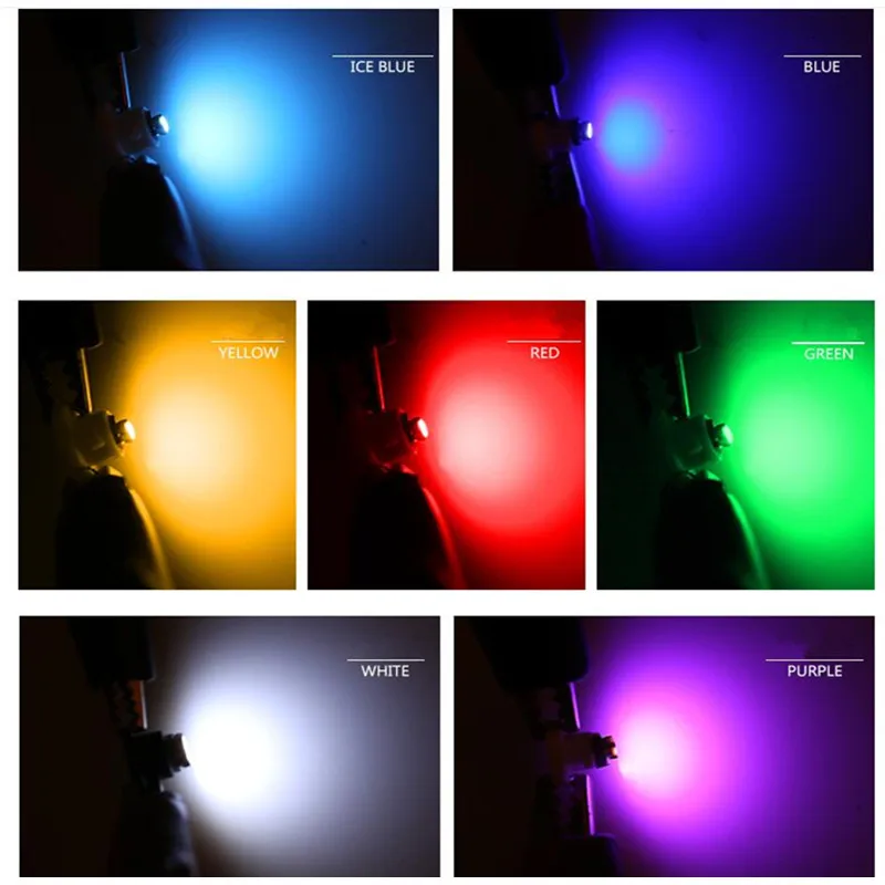 10x T3 T4.2  LED 3030 SMD Car Cluster Gauges Dashboard White Ice Blue Red Pink Green Red Instruments Panel Light Neo Wedge Bulbs